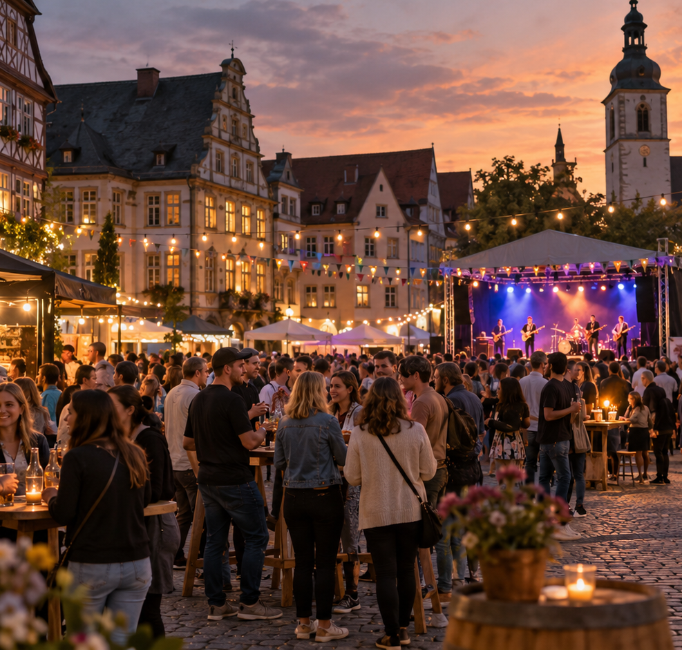 Stadtfest Der Hütchenspieler auf dem Stadtfest
